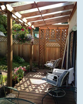 Photo of the Godrey's back porch.